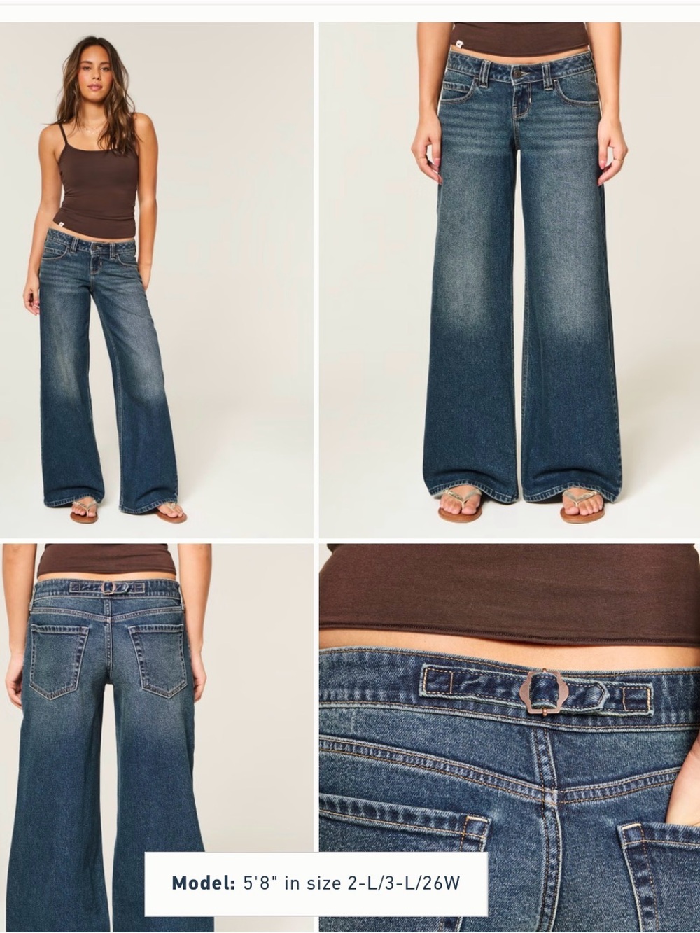 Hollister Andi Adjustable Waist Ultra Low-Rise Super Baggy Jeans